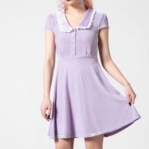 Killstar purple velvet pastel goth Lolita lace dress gothic fairycore gyaru